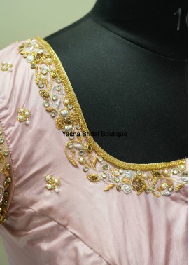Net Back Work Blouse