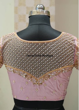 Net Back Work Blouse