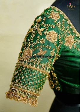 Designer Back Work Blouse