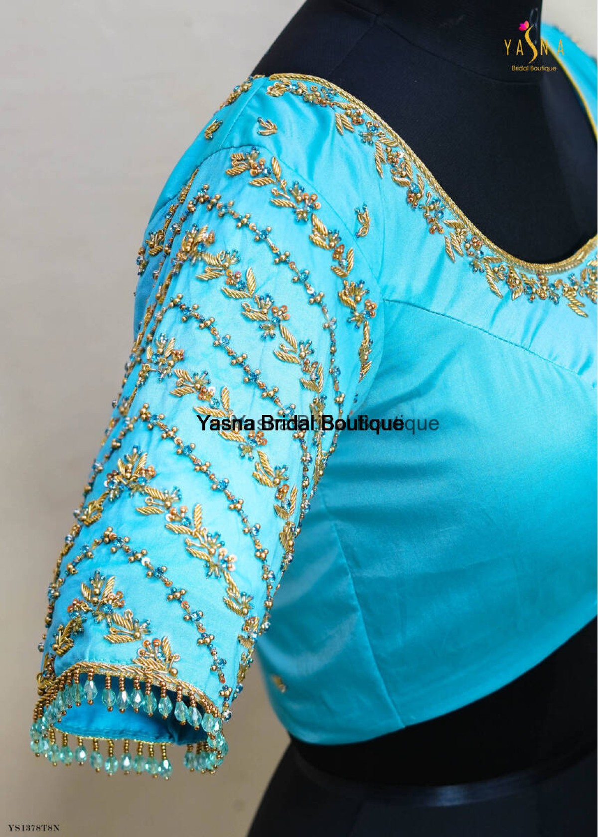 Crystal and Hand Embroidery Blouse